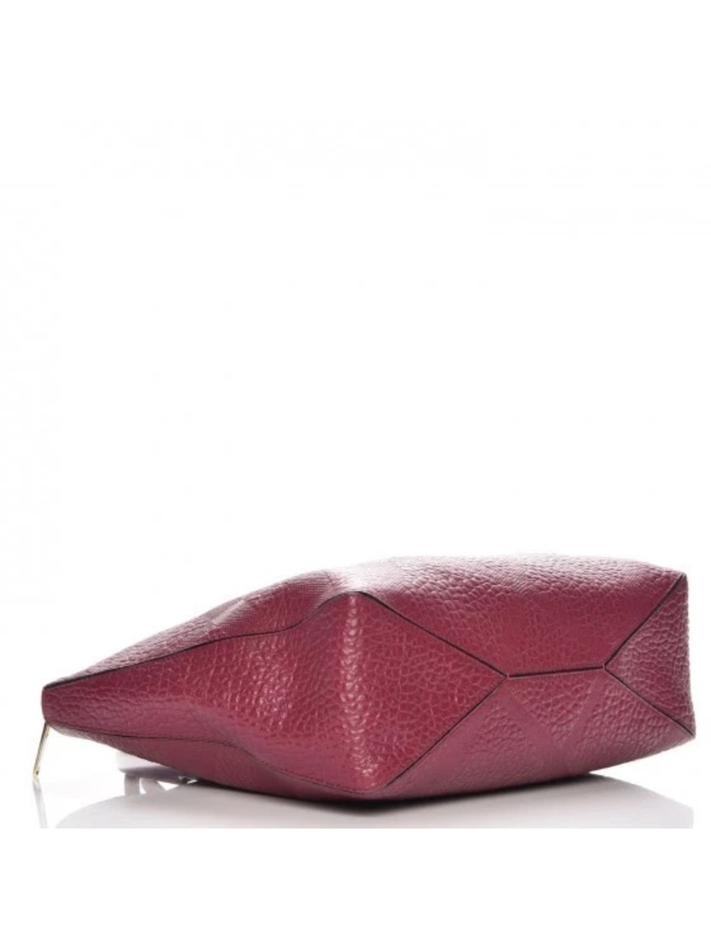 Burberry London Grainy Leather Check Medium Dewsbury Tote Bag Dark Plum NWOT - Picture 3 of 11